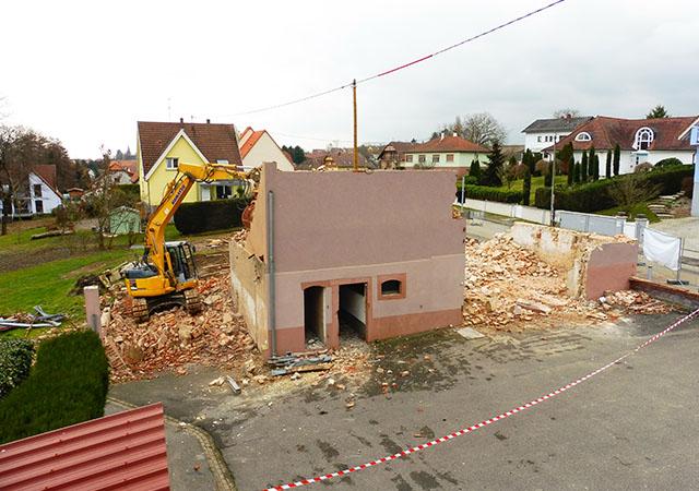 Démolition à Mertzwiller